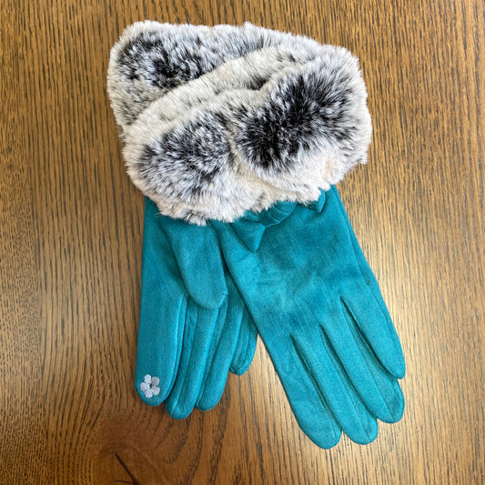 Teal Gloves