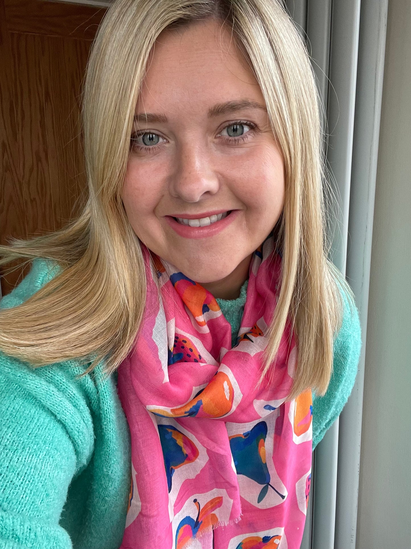 Spring Shocking Pink Fruity Scarf