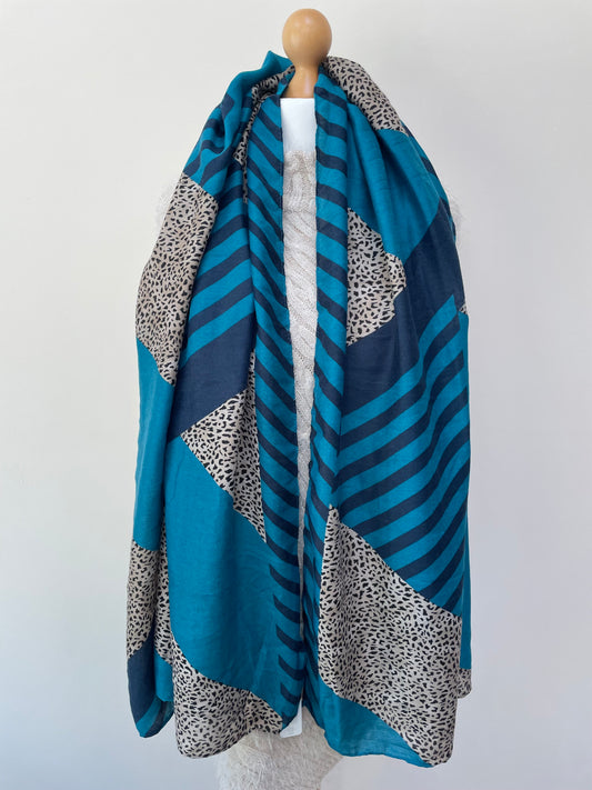 Blue Animal Scarf