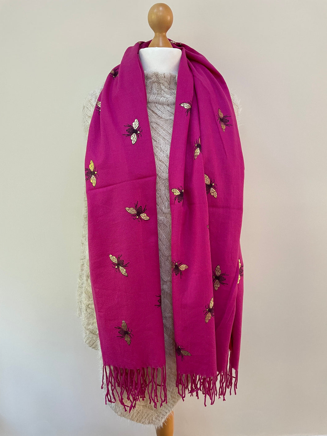 Pink Bee Scarf
