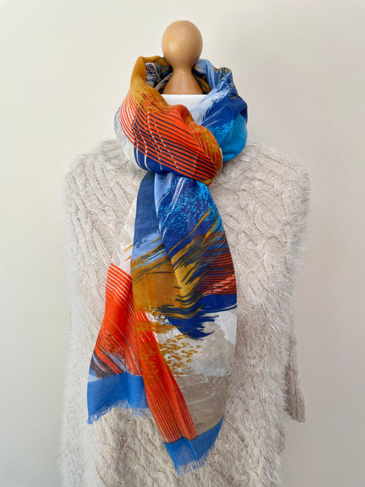 Spring Brushed Feathers Scarf