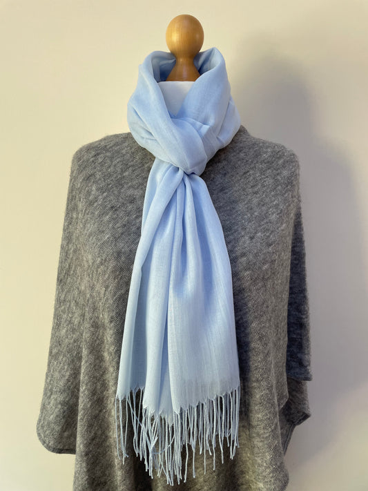 Summer Plain Blue Scarf