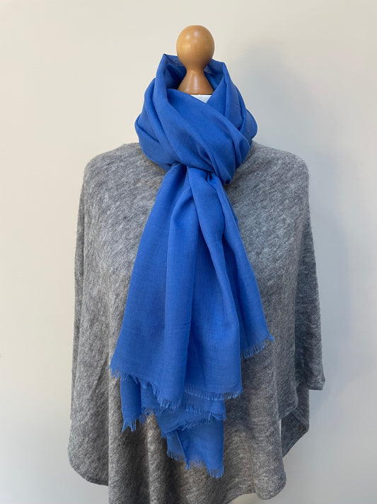 Winter Royal Blue Plain Scarf