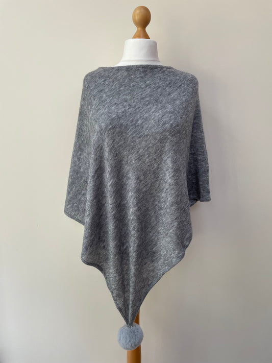 Winter Grey Poncho