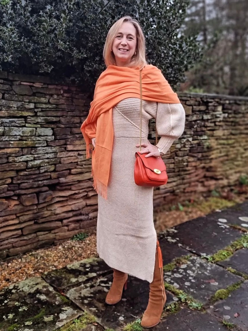 Spring Tangerine Pashmina