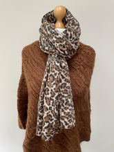 Load image into Gallery viewer, Spring and Autumn Brown Poncho and Scarf Set
