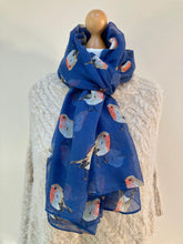 Load image into Gallery viewer, Spring Navy Robins Scarf
