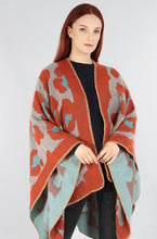 Load image into Gallery viewer, Autumn Orange Large Animal Print Cape
