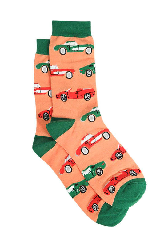 Mens Cars Bamboo Socks