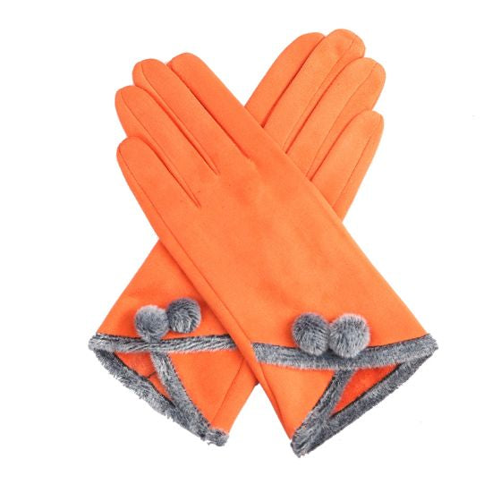 Orange and Grey Gloves