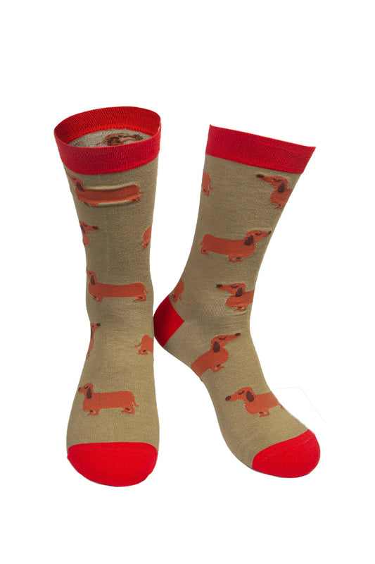 Mens Dog Bamboo Socks