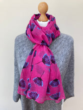 Load image into Gallery viewer, Summer and Winter Pink Flowers Scarf
