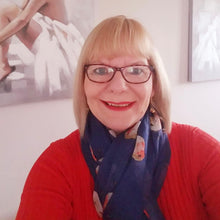 Load image into Gallery viewer, Spring Navy Robins Scarf
