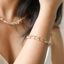 Load image into Gallery viewer, Rainbow Gold Layered Bracelet
