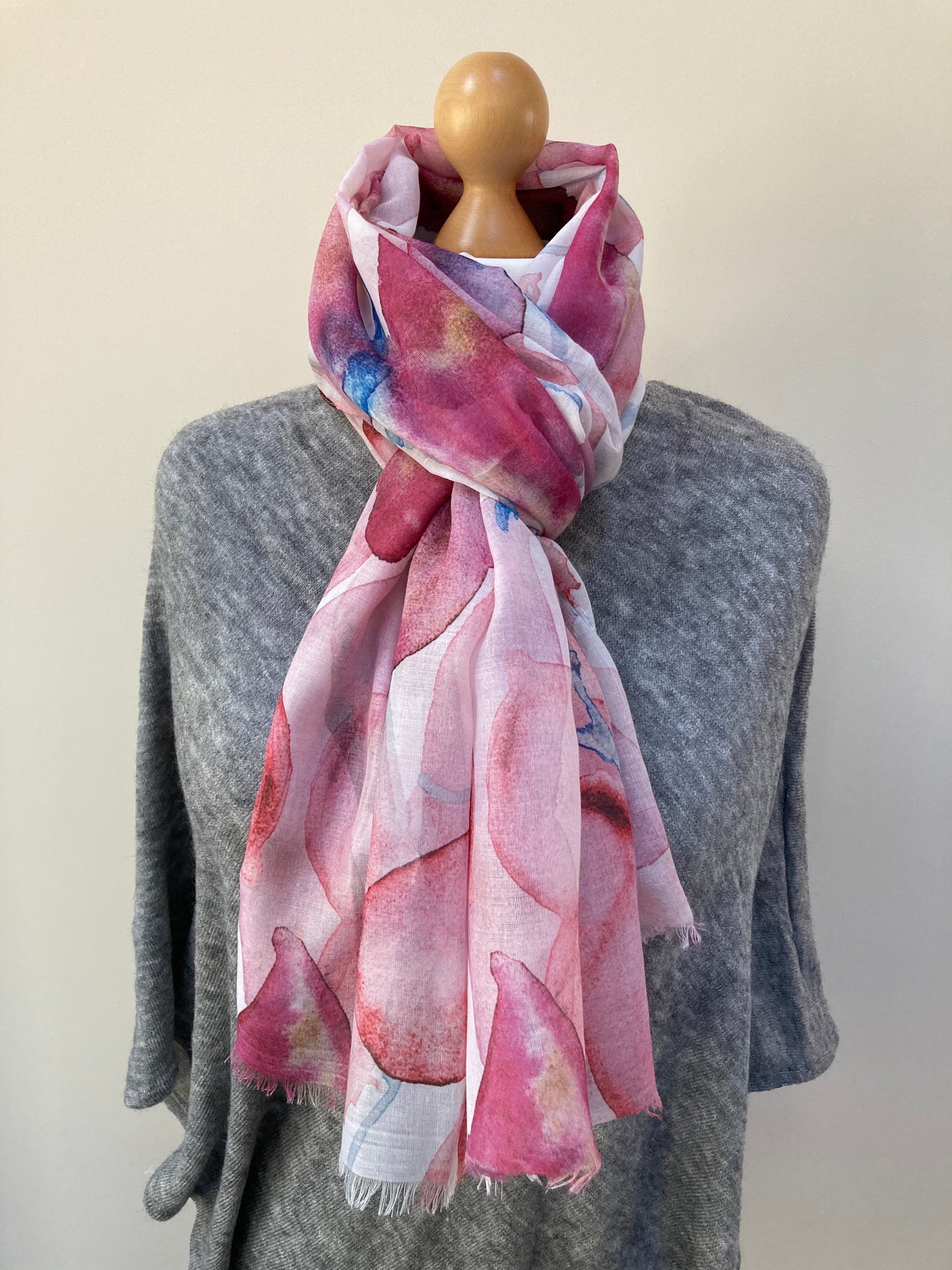 Summer Pink Butterfly Scarf