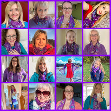 Load image into Gallery viewer, Spring Violet Floral Scarf

